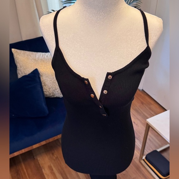 LOVE TREE Black Ribbed Bodycon Midi Dress - Picture 7 of 8